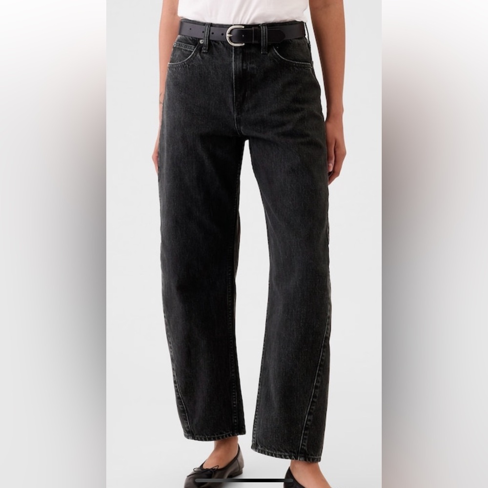 Gap Black Denim Barrel Jeans